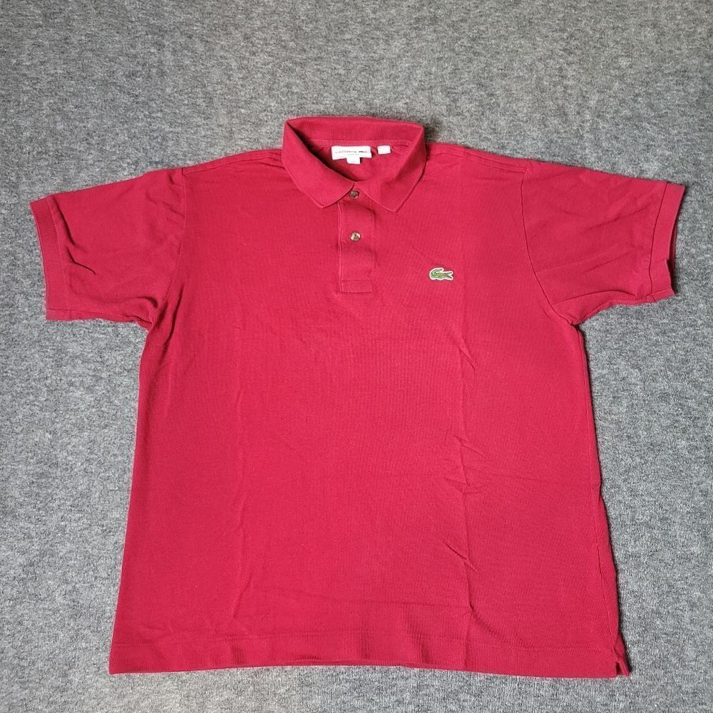 Lacoste Shirt Mens Size 5 Red Short Sleeve Golf Polo Casual